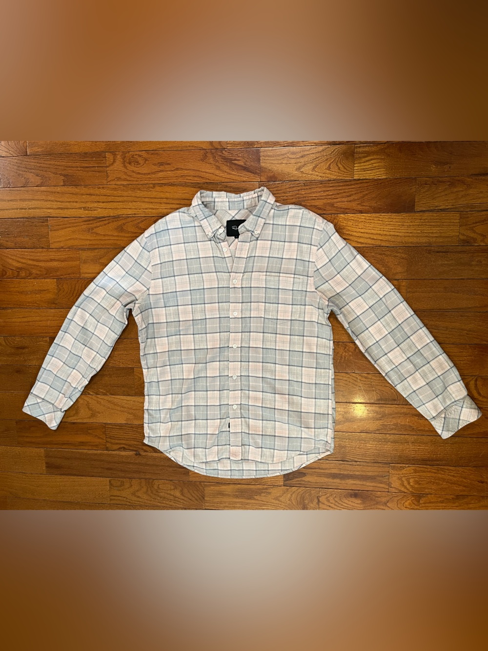 Rails Plaid Button Down Shirt Women’s L Coastal Linen Look